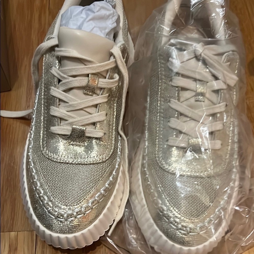 Dolce Vita DENAE light gold mesh sneaker, 9.5